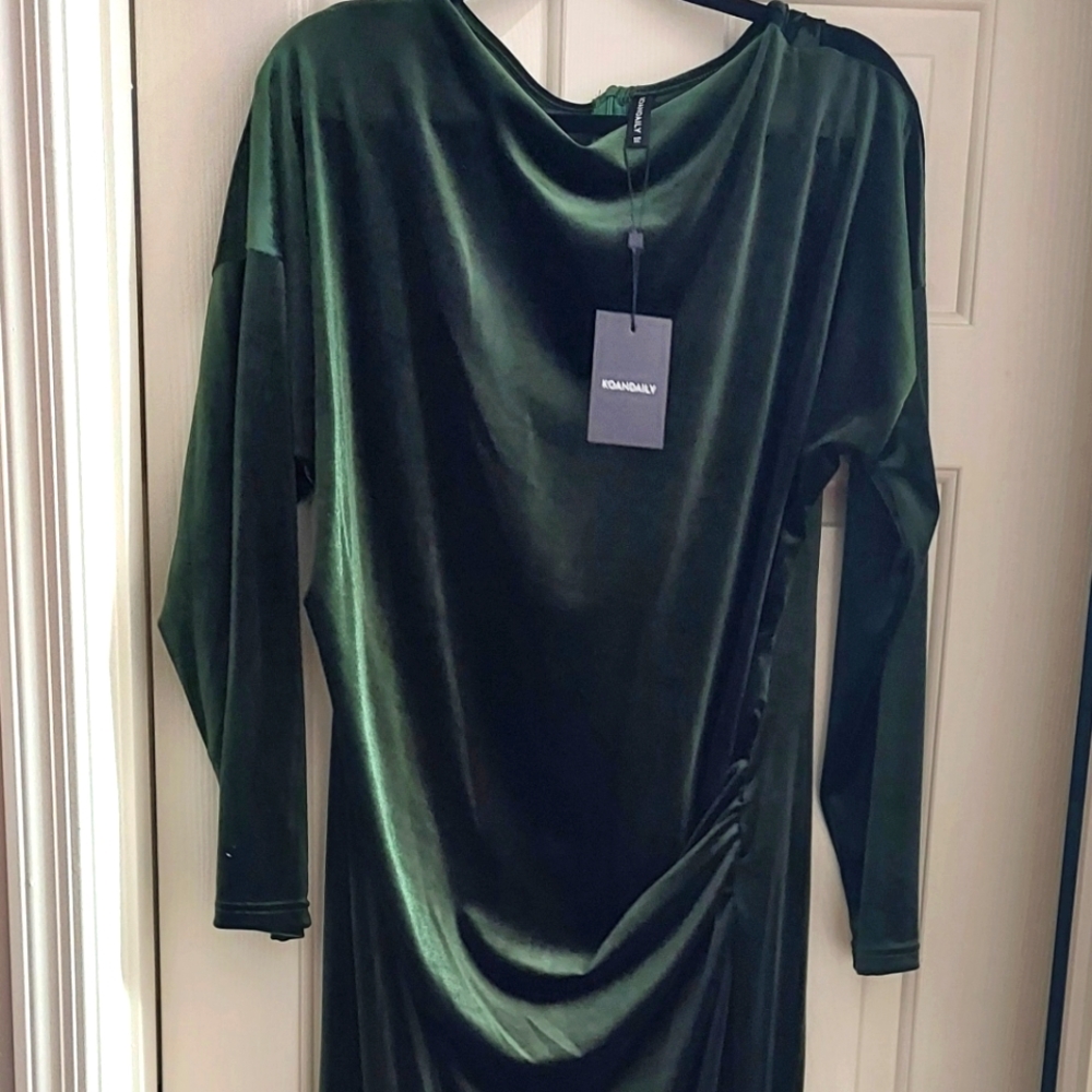 Dark Green Velvet Gown